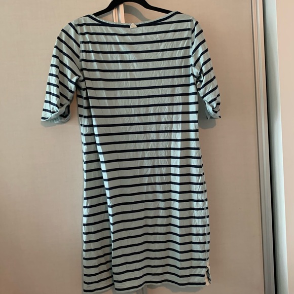 Theory navy and mint stripped t-shirt dress - Picture 3 of 5